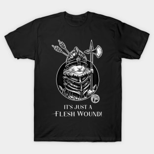 Ferret Knight - It's Just A Flesh Wound! - White Outlined Version T-Shirt